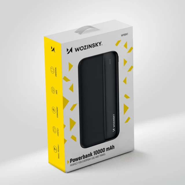 Портативний зарядний пристрій Wozinsky 14.8W 10000 mAh Black (5907769307379)