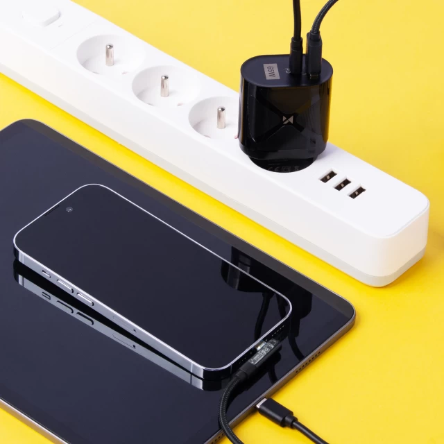 Сетевое зарядное устройство Wozinsky 65W USB-C | USB-A Black (WWCGM1)