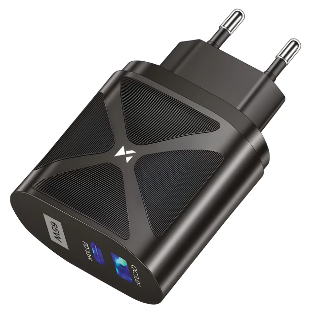 Сетевое зарядное устройство Wozinsky 65W USB-C | USB-A Black (WWCGM1)
