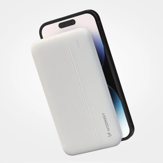 Портативний зарядний пристрій Wozinsky 2x USB-A | USB-C | micro USB 10000 mAh White (WPBWE1)