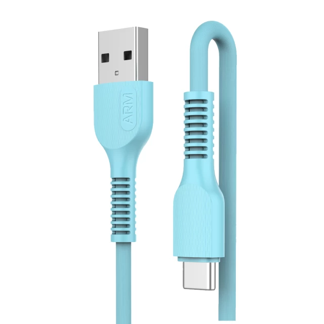 Кабель ARM AR88 USB-A to USB-C 2.4A 1m Blue (ARM60008)