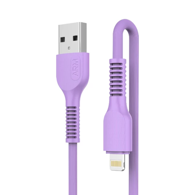 Кабель ARM AR88 USB-A to Lightning 2.4A 1m Purple (ARM60010)