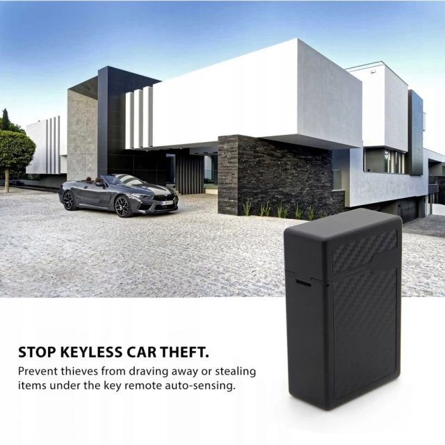 Противоугонный чехол Tech-Protect V2 Keyless RFID Signal Blocker Case Carbon (6216990211393)
