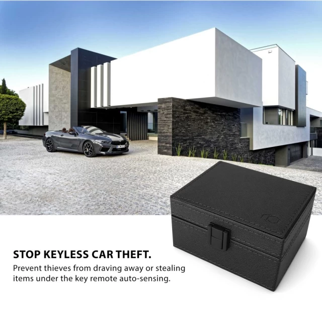 Протиугінний чохол Tech-Protect V3 Keyless RFID Signal Blocker Box Cross Black (6216990211423)