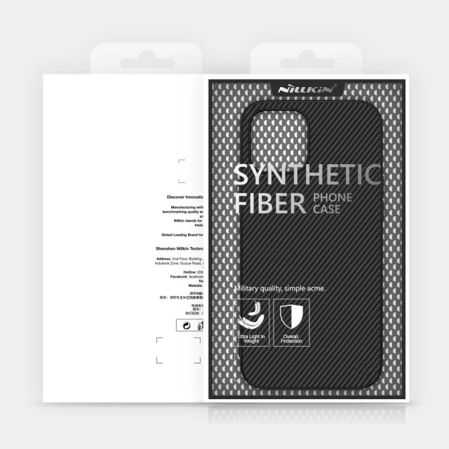 Чохол Nillkin Synthetic Fiber для iPhone 12 Pro Max Black (6902048203303)