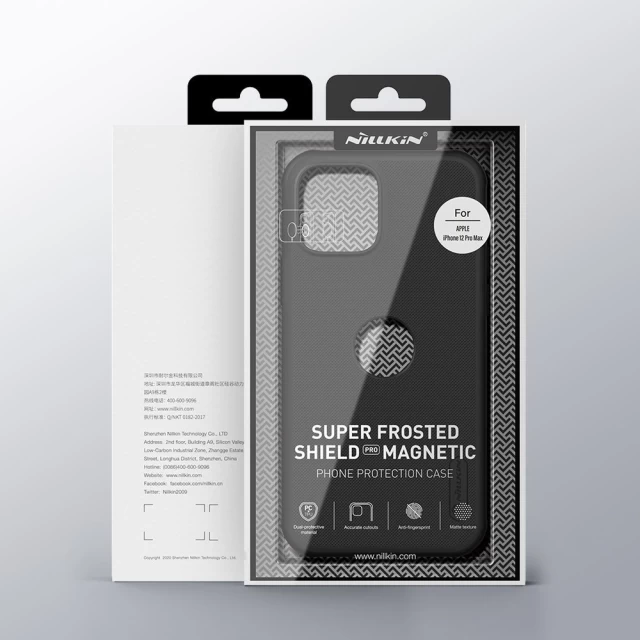 Чохол Nillkin Super Frosted Shield with stand для iPhone 12 Pro Max Black (6902048213807)