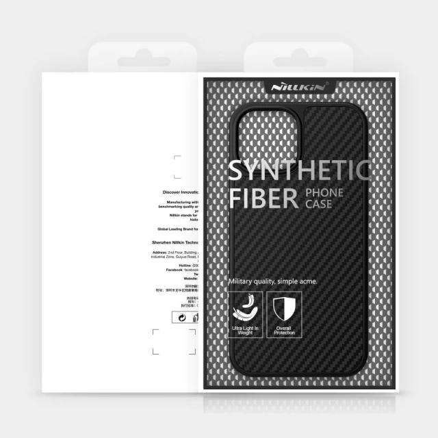 Чохол Nillkin Synthetic Fiber Carbon для iPhone 13 mini Black (6902048223608)