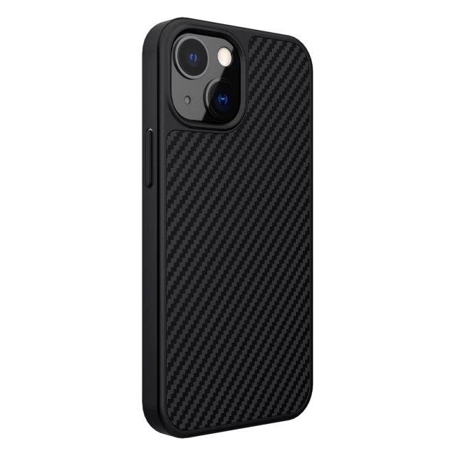 Чехол Nillkin Synthetic Fiber Carbon для iPhone 13 Black (6902048223615)