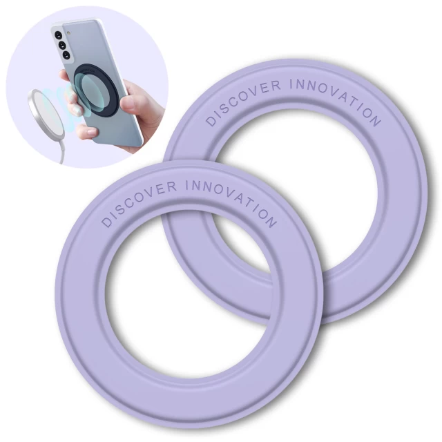 Магнитная пластина Nillkin SnapLink Adhesive Sticker Purple (2 Pack) with MagSafe (6902048231023)