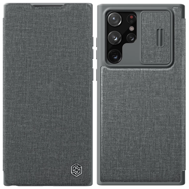 Чохол Nillkin Qin Cloth Pro Case для Samsung Galaxy S22 Ultra Grey (6902048240339)