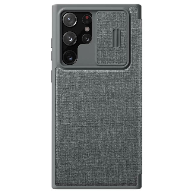 Чехол Nillkin Qin Cloth Pro Case для Samsung Galaxy S22 Ultra Grey (6902048240339)
