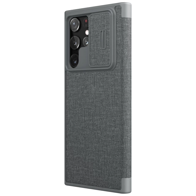 Чехол Nillkin Qin Cloth Pro Case для Samsung Galaxy S22 Ultra Grey (6902048240339)