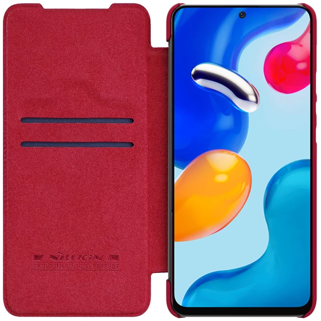 Чохол Nillkin Qin Leather для Xiaomi Redmi Note 11S/11 Red (6902048243361)