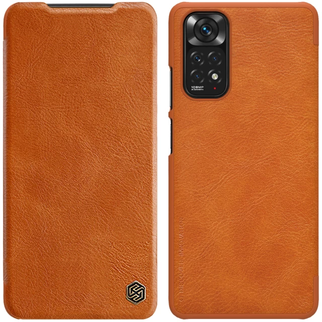 Чохол Nillkin Qin Leather для Xiaomi Redmi Note 11S/11 Brown (6902048243378)