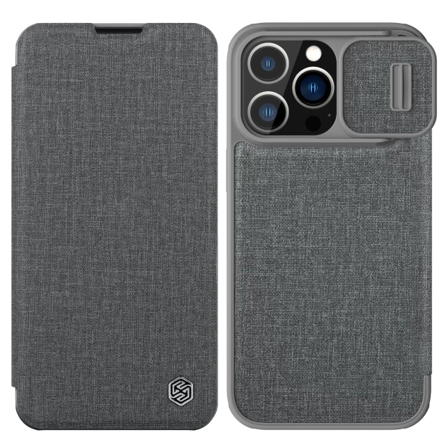 Чехол Nillkin Qin Cloth Pro Case для iPhone 13 Pro Max Grey (6902048245600)