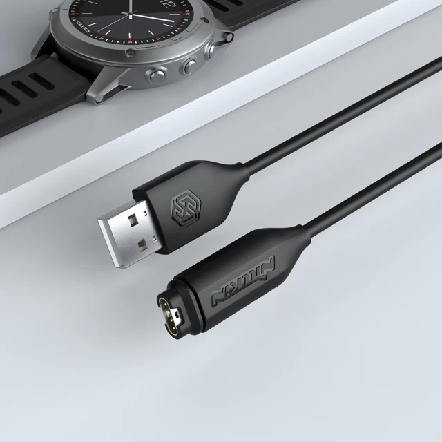 Зарядний кабель Nillkin USB-A 1 m для Garmin Watch Black (6902048246270)