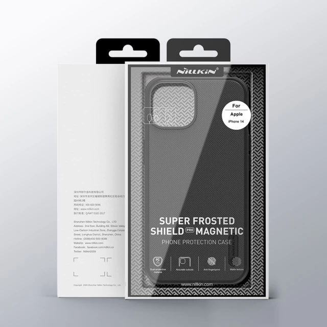 Чохол Nillkin Super Frosted Shield Pro для iPhone 14 Black with MagSafe (6902048248212)