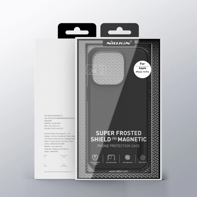 Чехол Nillkin Super Frosted Shield Pro для iPhone 14 Pro Black with MagSafe (6902048248236)