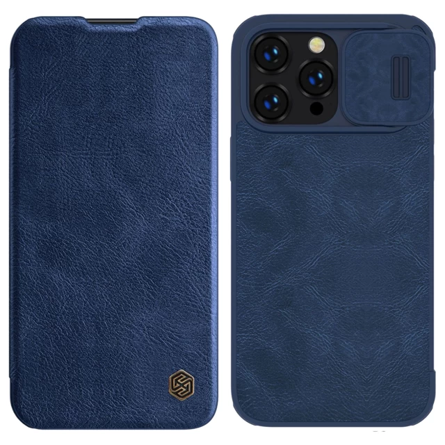 Чохол Nillkin Qin Pro для iPhone 14 Pro Blue (6902048248960)