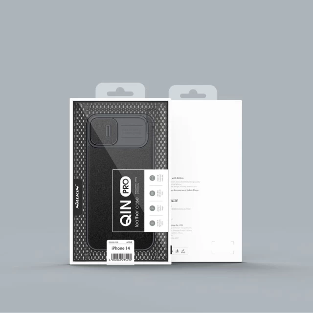 Чохол Nillkin Qin Pro для iPhone 14 Classic Black (6902048249059)