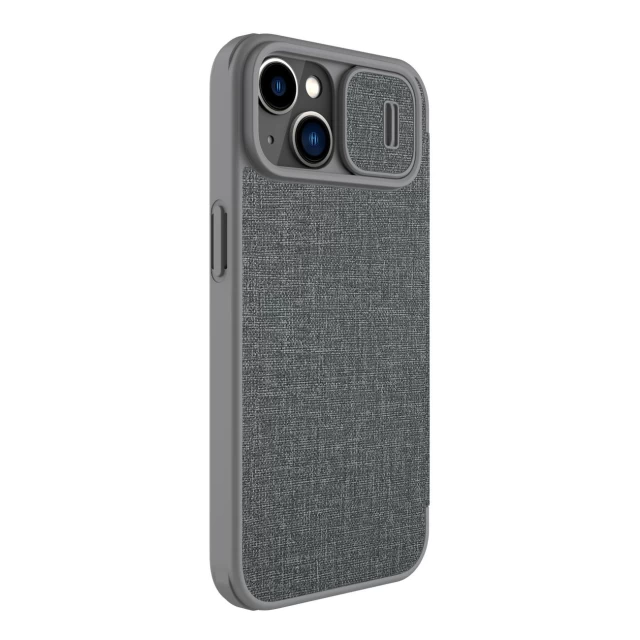 Чехол Nillkin Qin Cloth Pro для iPhone 14 Plus Grey (6902048249189)