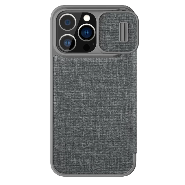 Чехол Nillkin Qin Cloth Pro для iPhone 14 Pro Max Grey (6902048249202)