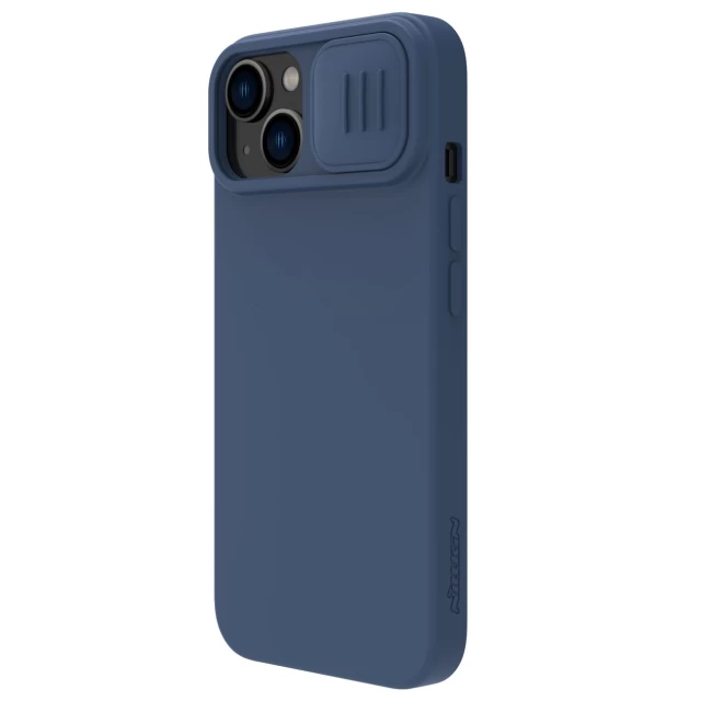 Чехол Nillkin Camshield Magnetic Silicone для iPhone 14 Blue with MagSafe (6902048249387)