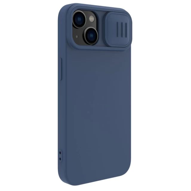Чохол Nillkin Camshield Magnetic Silicone для iPhone 14 Blue with MagSafe (6902048249387)