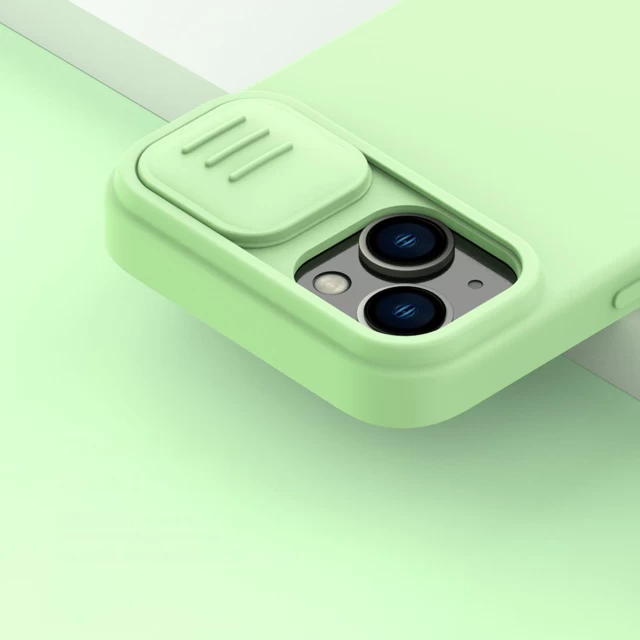 Чехол Nillkin Camshield Magnetic Silicone для iPhone 14 Green with MagSafe (6902048249394)