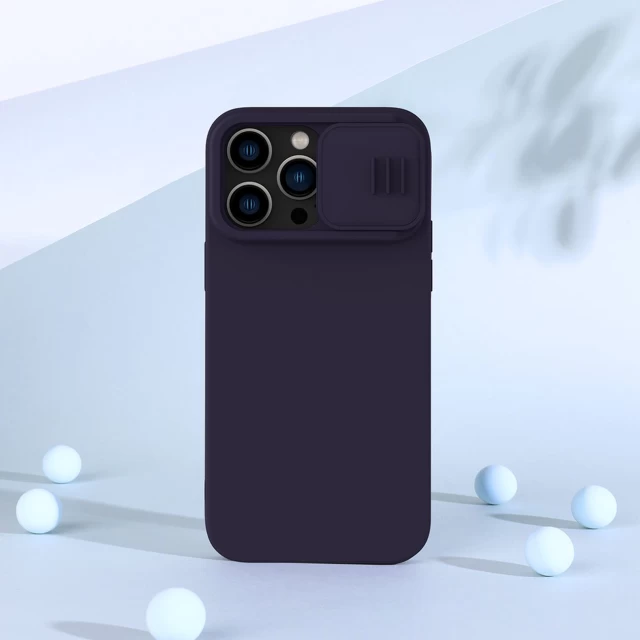 Чохол Nillkin Camshield Magnetic Silicone для iPhone 14 Pro Purple with MagSafe (6902048249448)