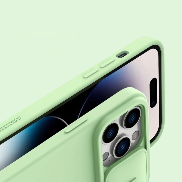 Чохол Nillkin Camshield Magnetic Silicone для iPhone 14 Pro Max Green with MagSafe (6902048249516)
