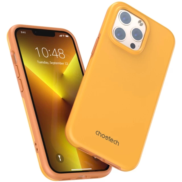 Чохол Choetech MFM Anti-Drop Case для iPhone 13 Pro Max Orange with MagSafe (PC0114-MFM-YE)