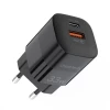 Мережевий зарядний пристрій Choetech QC 33W USB-C | USB-A Black (PD5006-EU-BK)
