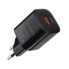 Мережевий зарядний пристрій Choetech QC 33W USB-C | USB-A Black (PD5006-EU-BK)