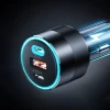 Автомобильное зарядное устройство Choetech Fast Charger 2xUSB-C/USB-A 130W Black (TC0011)
