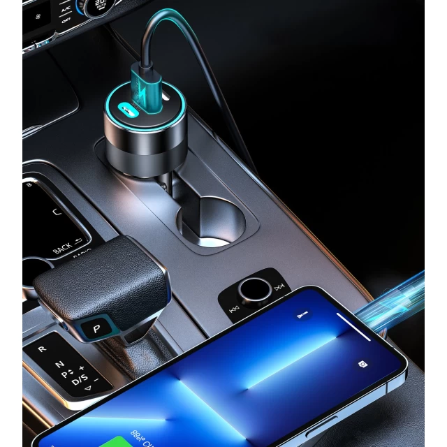 Автомобильное зарядное устройство Choetech Fast Charger 2xUSB-C/USB-A 130W Black (TC0011)