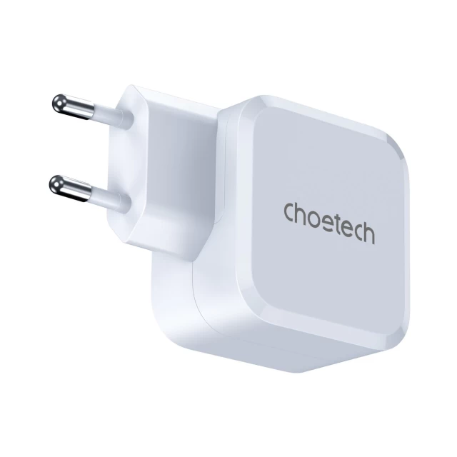 Мережевий зарядний пристрій Choetech FC 45W USB-C White (01.01.02.XX-PD8007-EU-WH)