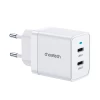 Мережевий зарядний пристрій Choetech PD 40W 2xUSB-C White (01.01.02.XX-Q5006-EU)