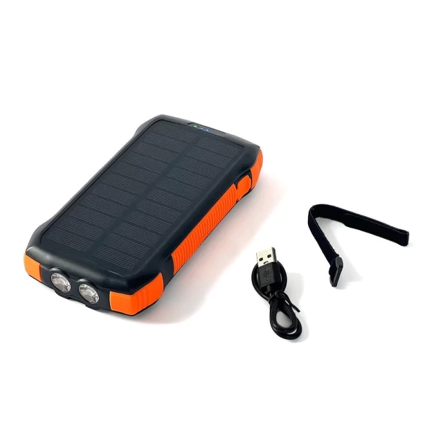 Портативное зарядное устройство с солнечной батареей Choetech PD 20W QC 18W Qi 10W 3x USB-A/USB-C 20000mAh Orange (01.01.04.XX-B657-OR)