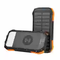 Портативний зарядний пристрій із сонячною батареєю Choetech Qi 2x USB-A/USB-C 5W 10000mAh Orange (01.01.04.XX-B659-OR)