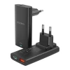Сетевое зарядное устройство Choetech GaN Slim PD 65W USB-C | USB-A Black (PD6011BK)
