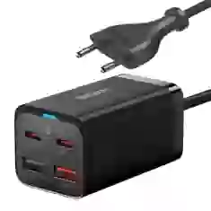 Мережевий зарядний пристрій Baseus GaN3 Pro 65W 2xUSB-A/2xUSB-C with USB-C to USB-C Cable Black (CCGP040101)
