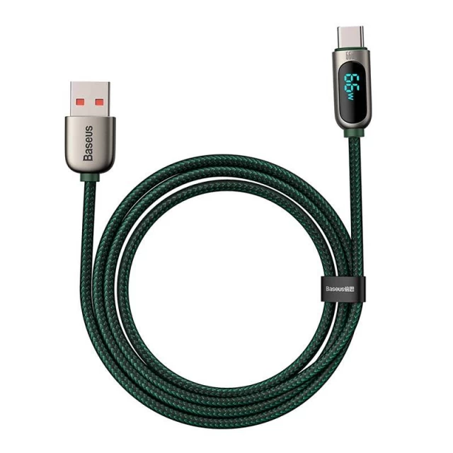 Кабель Baseus Display USB-A to USB-C 66W 1m Green (CASX020006)