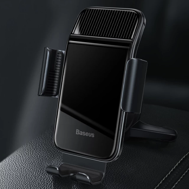 Автотримач Baseus Smart Solar Power Wireless Car Mount Electric Holder Black (SUZG000001)