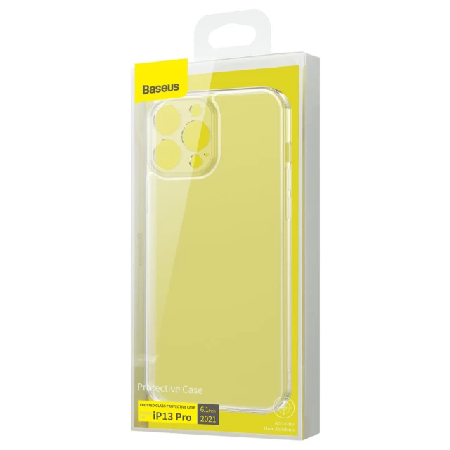 Чехол Baseus Frosted Glass для iPhone 13 Pro Transparent (ARWS000102)