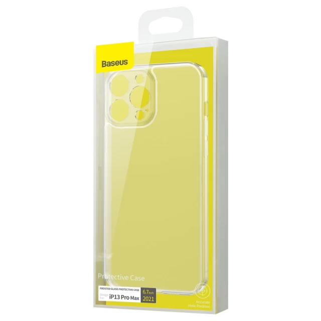 Чехол Baseus Frosted Glass для iPhone 13 Pro Max Transparent (ARWS000202)