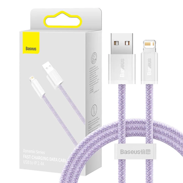 Кабель Baseus Dynamic USB-A to Lightning 2.4A 1m Purple (CALD000405)