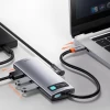 USB-хаб Baseus Metal Gleam Multifunctional 5-in-1 USB-C to 3xUSB-A/USB-C/HDMI Grey (WKWG020013)