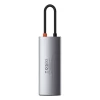 USB-хаб Baseus Metal Gleam Multifunctional 5-in-1 USB-C to 3xUSB-A/USB-C/HDMI Grey (WKWG020013)