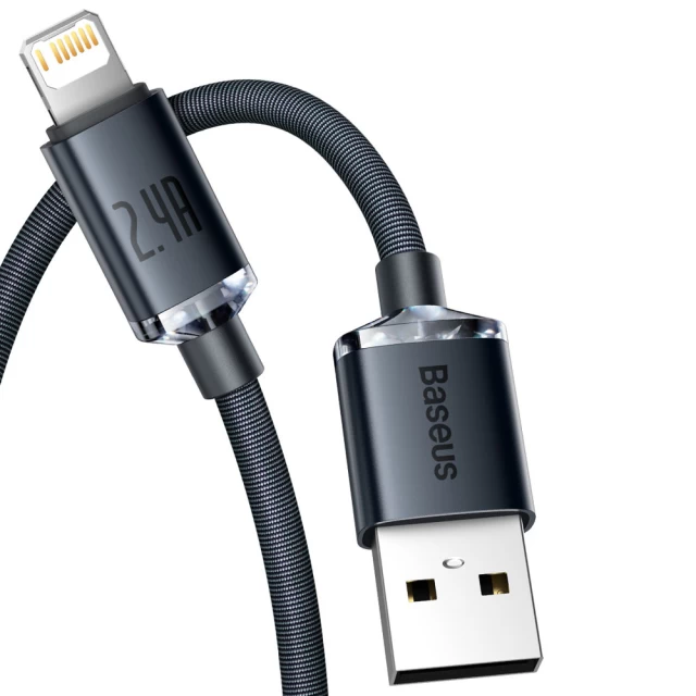 Кабель Baseus Crystal Shine USB-A to Lightning 2m Black (CAJY000101)